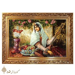 تابلو فرش دستباف دختر قاجار